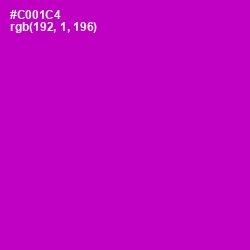 #C001C4 - Shocking Pink Color Image