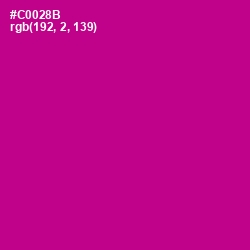 #C0028B - Red Violet Color Image