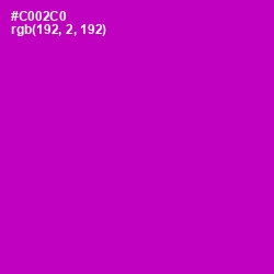 #C002C0 - Shocking Pink Color Image