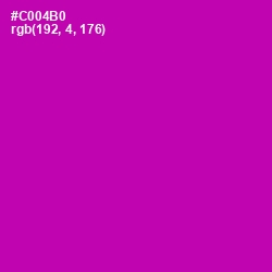 #C004B0 - Red Violet Color Image