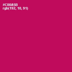 #C00A5B - Maroon Flush Color Image