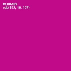 #C00A89 - Red Violet Color Image