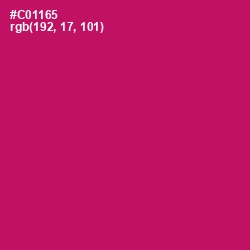 #C01165 - Maroon Flush Color Image