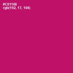 #C01168 - Maroon Flush Color Image