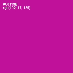 #C0119B - Red Violet Color Image