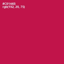 #C0144B - Maroon Flush Color Image