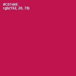 #C0144E - Maroon Flush Color Image