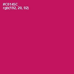 #C0145C - Maroon Flush Color Image