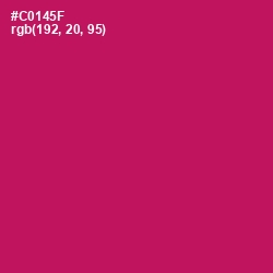 #C0145F - Maroon Flush Color Image