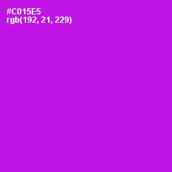 #C015E5 - Shocking Pink Color Image