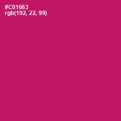 #C01663 - Maroon Flush Color Image