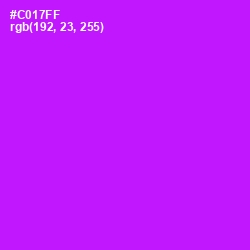 #C017FF - Magenta / Fuchsia Color Image