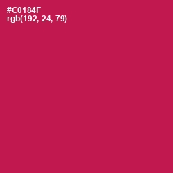 #C0184F - Maroon Flush Color Image