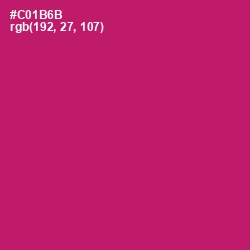 #C01B6B - Maroon Flush Color Image