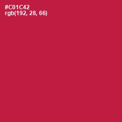 #C01C42 - Maroon Flush Color Image