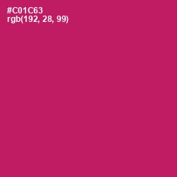 #C01C63 - Maroon Flush Color Image