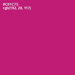 #C01C75 - Cerise Red Color Image