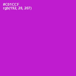 #C01CCF - Shocking Pink Color Image