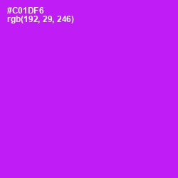 #C01DF6 - Magenta / Fuchsia Color Image