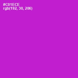 #C01ECE - Shocking Pink Color Image