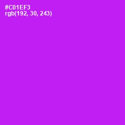 #C01EF3 - Magenta / Fuchsia Color Image