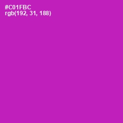 #C01FBC - Red Violet Color Image