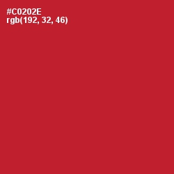 #C0202E - Persian Red Color Image