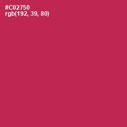 #C02750 - Maroon Flush Color Image
