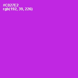 #C027E2 - Razzle Dazzle Rose Color Image