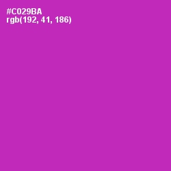 #C029BA - Red Violet Color Image