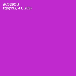 #C029CD - Razzle Dazzle Rose Color Image