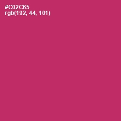 #C02C65 - Cerise Red Color Image