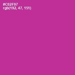 #C02F97 - Cerise Color Image