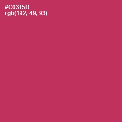 #C0315D - Maroon Flush Color Image