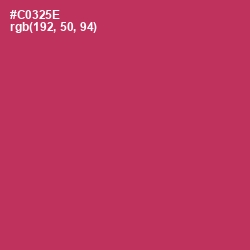 #C0325E - Maroon Flush Color Image
