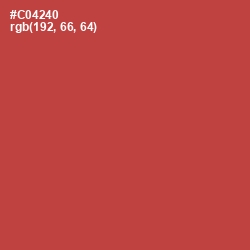 #C04240 - Fuzzy Wuzzy Brown Color Image