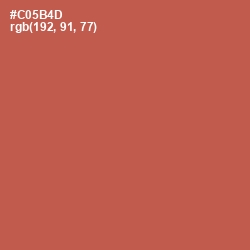 #C05B4D - Fuzzy Wuzzy Brown Color Image