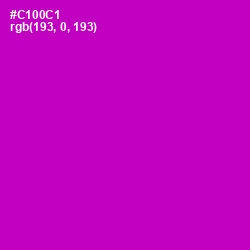 #C100C1 - Shocking Pink Color Image