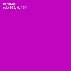 #C104BF - Hollywood Cerise Color Image