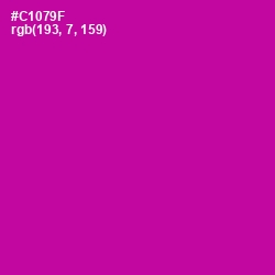 #C1079F - Red Violet Color Image