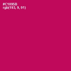 #C1095B - Maroon Flush Color Image