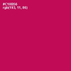 #C10B56 - Maroon Flush Color Image