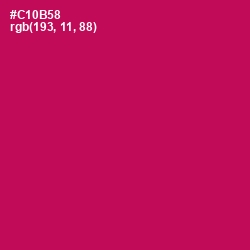 #C10B58 - Maroon Flush Color Image