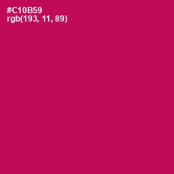 #C10B59 - Maroon Flush Color Image