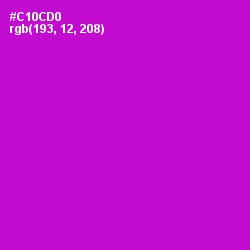 #C10CD0 - Shocking Pink Color Image