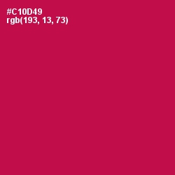 #C10D49 - Maroon Flush Color Image