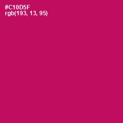 #C10D5F - Maroon Flush Color Image
