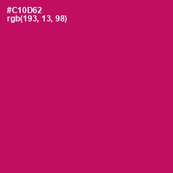 #C10D62 - Maroon Flush Color Image