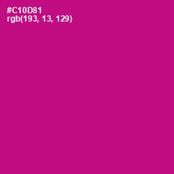 #C10D81 - Red Violet Color Image