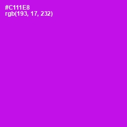 #C111E8 - Magenta / Fuchsia Color Image